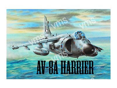 AIR0115 HARRIER JUMP JET METAL SIGN 12"X8"