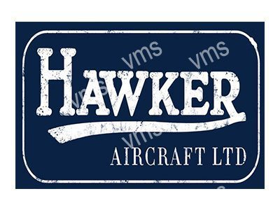AIR0117 HAWKER AIRCRAFT METAL SIGN 12"X8"