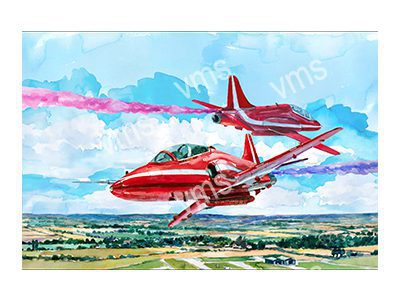 AIR0131 RED ARROWS RAF AIRCRAFT METAL SIGN 18"X12"