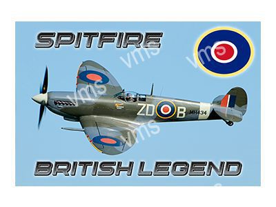 AIR099 SPITFIRE BRITISH LEGEND METAL SIGN 18"X12"