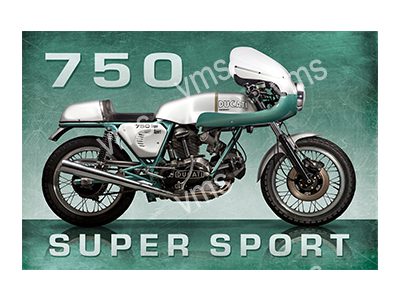 AMB001 - Super Sport Motorbike Metal Sign 750 - 18"x12"