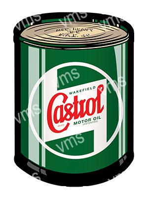 OILCAN001 CASTROL OIL SHAPE 16"X24"