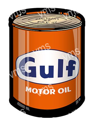 OILCAN002 GULF OIL CAN SHAPE 16"X24"