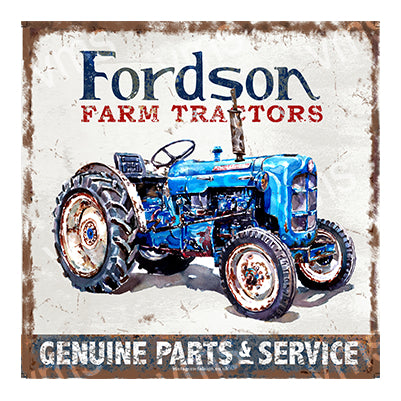 TRC002 - FORDSON TRACTOR VINTAGE METAL SIGN RUST EFFECT - 12"x12"