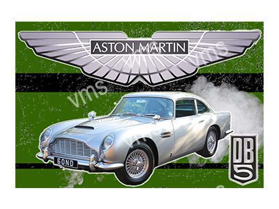 ASTON007 DB5 CAR METAL SIGN 18"X12"