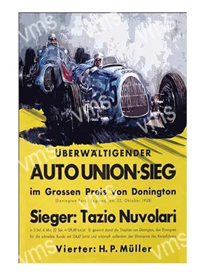 AUD0301 AUTO UNION RACING METAL SIGN 12"X18"