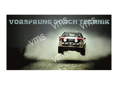 AUD0900 VORSPRUNG QUATTRO RACING METAL SIGN 24"X12"