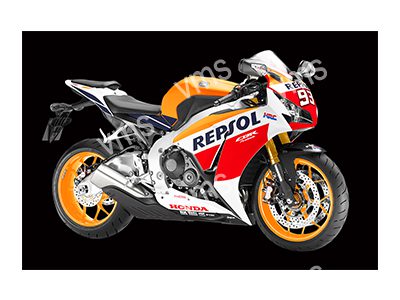 BI0501 REPSOL BIKE METAL SIGN 18"X12"