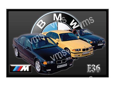 BMW0100 3 SERIES TRIO METAL SIGN 18"X12"