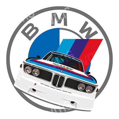 BMW0111A BMW RETRO METAL SIGN 12"X12"