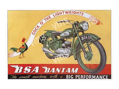 BSA0100 BSA BANTAM METAL SIGN 18"X12"