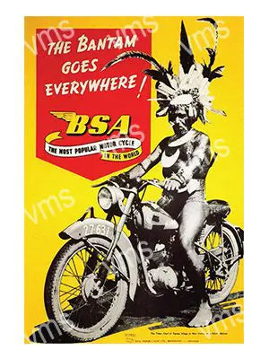 BSA0101 BSA BANTAM METAL SIGN 8"X12"