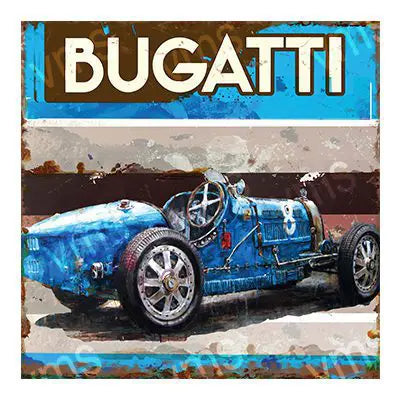 BUG001 VINTAGE BUGATTI  METAL SIGN 12"X12"