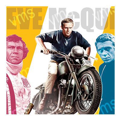 CLB0500 MCQUEEN BIKE METAL SIGN 12"X12"