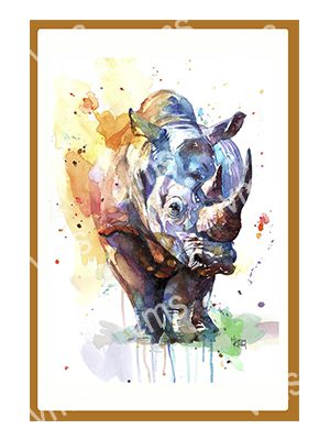 DAZ002 RHINO METAL SIGN 12"X18"