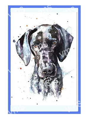 DAZ015 BLACK DOG METAL SIGN 12"X18"