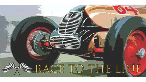 DAZ040 RACE TO THE LINE MOTORSPORT METAL SIGN 24"X12"