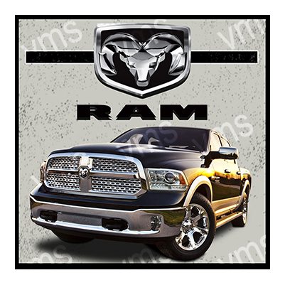 DODGE001A DODGE RAM METAL SIGN 12"X12"