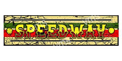 FAIR001 SPEEDWAY VINTAGE FAIRGROUND METAL SIGN 18"X4.5"