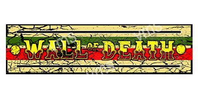 FAIR003 WALL OF DEATH VINTAGE FAIRGROUND METAL SIGN 18"X4.5"