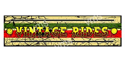 FAIR013 VINTAGE RIDES VINTAGE FAIRGROUND METAL SIGN 18"X4.5"