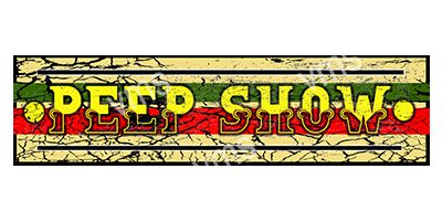 FAIR014 PEEP SHOW VINTAGE FAIRGROUND METAL SIGN 18"X4.5"