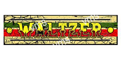 FAIR018 WALTZER VINTAGE FAIRGROUND METAL SIGN 18"X4.5"