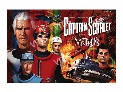 FLM0100C CAPTAIN SCARLET METAL SIGN 18"X12"