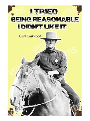 FLM0200 CLINT EASTWOOD METAL SIGN 8"X12"