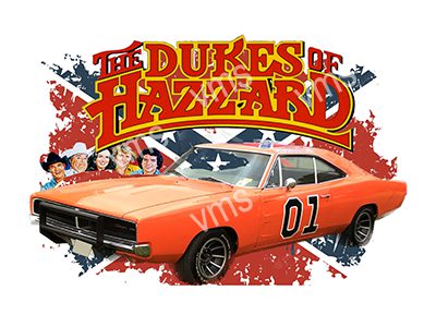 FLM0205 DUKES OF HAZZARD METAL SIGN 12" X 8"