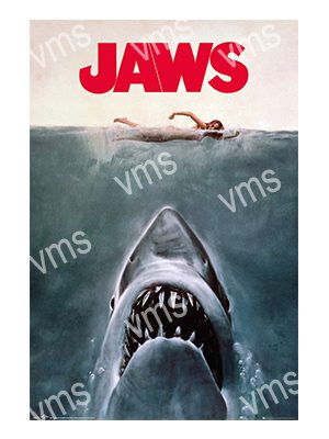 FLM0355 JAWS METAL SIGN 12"X18"