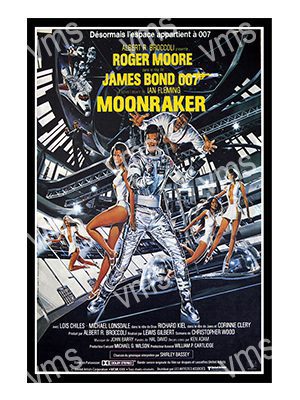 FLM0386 007 MOONRAKER METAL SIGN 12"X18"