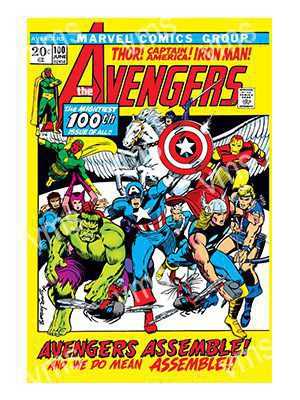 FLM0393 AVENGERS METAL SIGN 8"X12"