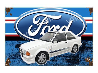 FORD0186 ESCORT RST VINTAGE METAL SIGN 18"X12"