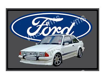 FORD0187 RS TURBO MK 1 METAL SIGN 18"X12"