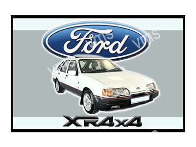 FORD0252 SIERRA XR4X4 VINTAGE METAL SIGN  12"X8"