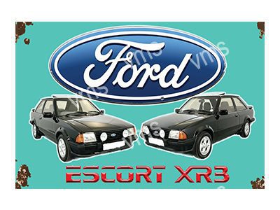 FORD0559 XR3 CAR VINTAGE METAL SIGN 18"X12"