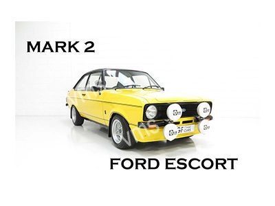 FORD0601 ESCORT MK2 YELLOW VINTAGE METAL SIGN 18"X12"