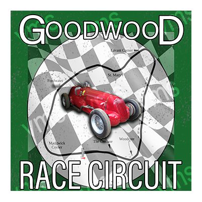 GOOD009A GOODWOOD CIRCUIT VINTAGE METAL SIGN 12"X12"