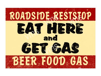 HH001A GET GAS 12"X8" VINTAGE METAL SIGN