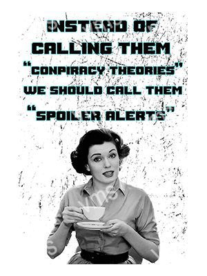 HHU0101C CONSPIRACY THEORY FUNNY VINTAGE METAL SIGN  8"X12"