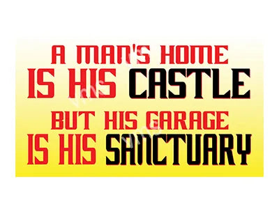 HHU012 - Mans Home Is His Castle FUNNY VINTAGE METAL SIGN  12"x8"