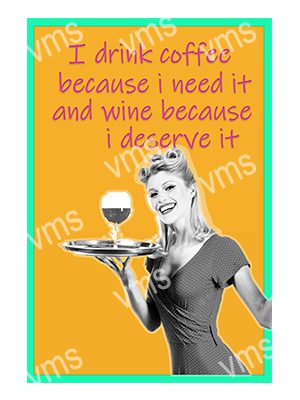 HHU0210 I DRINK COFFEE FUNNY METAL SIGN 8"X12"