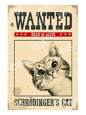 HHU0235 SCHRODINGERS CAT 8"X12"