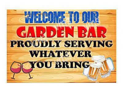 HHU0250 WELCOME TO MY BAR BAR METAL SIGN 12"X8"