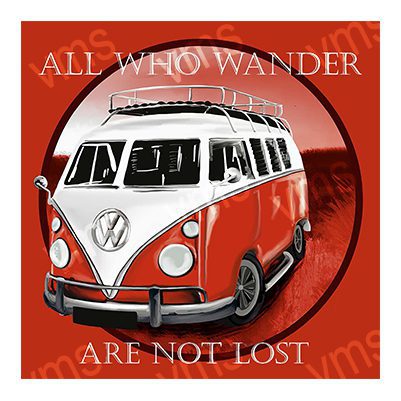 HHU0400 ALL WHO WANDER ARENT LOST METAL SIGN  12"X12"