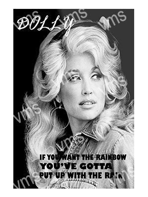 HHU0600 DOLLY IF YOU WANT RAINBOWS VINTAGE METAL SIGN 12"X18"