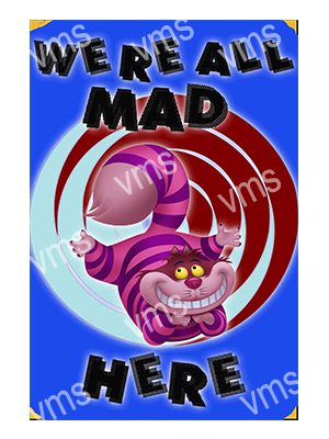 HHU0632 WERE ALL MAD FUNNY METAL SIGN 8"X12"