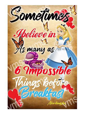 HHU0635 ALICE 6 THINGS METAL SIGN 8"X12"