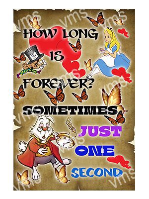 HHU0637 ALICE HOW LONG METAL SIGN 8"X12"